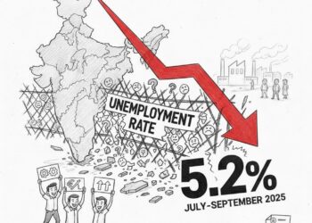 India’s unemployment rate falls to 5.2% in July–September 2025: NSO survey